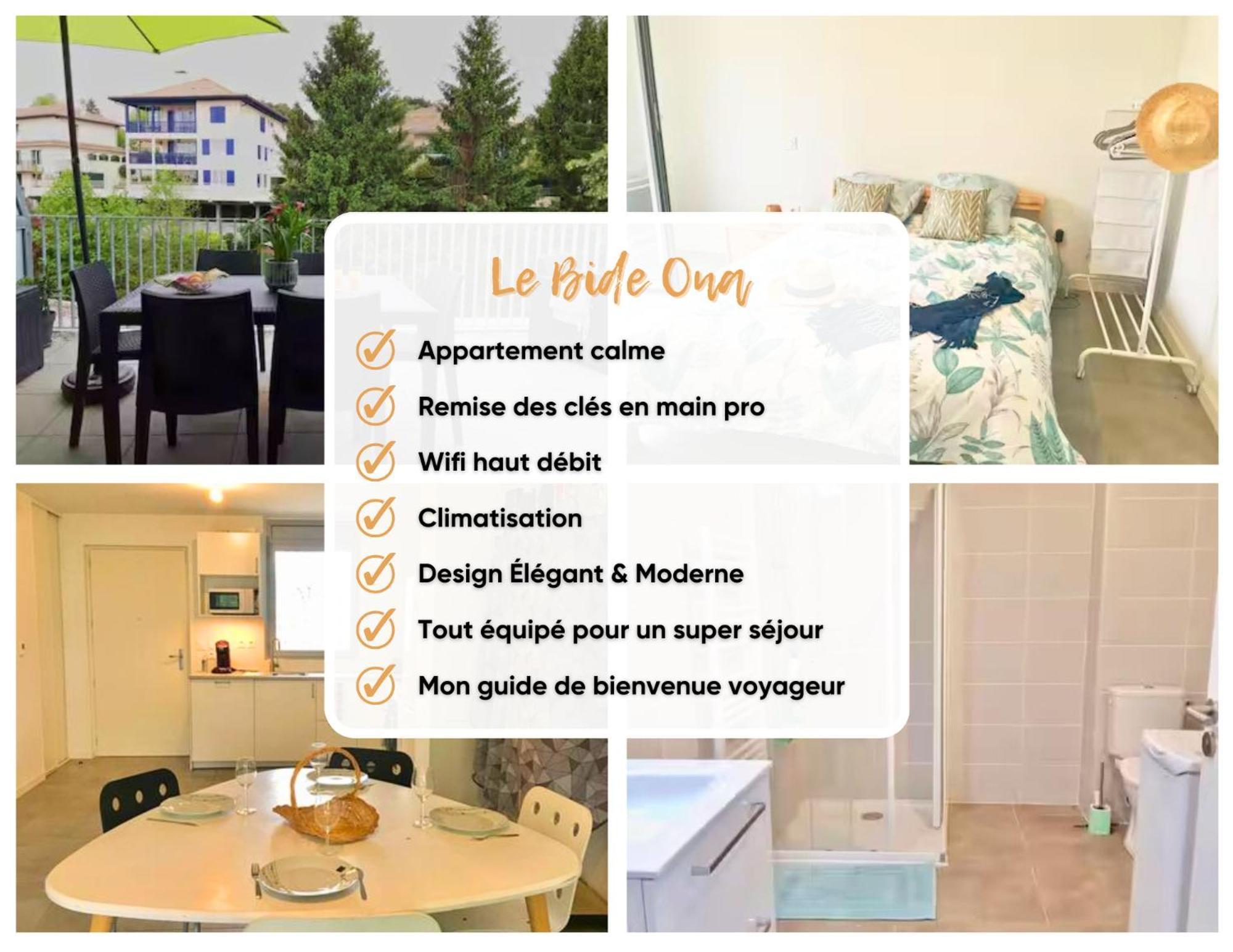 Bide Ona - Centre - Terrasse - Parking Apartment Bayonne Bagian luar foto