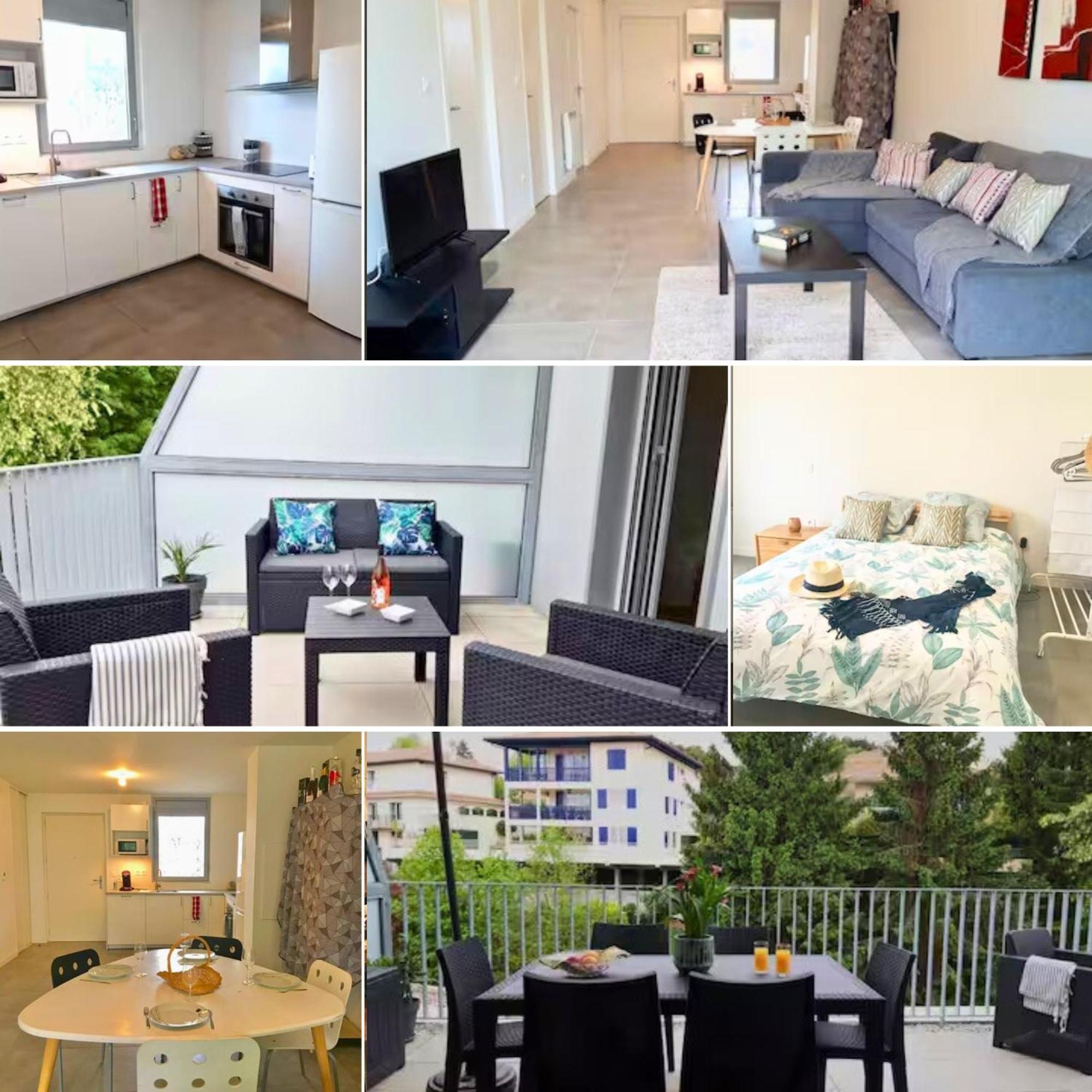Bide Ona - Centre - Terrasse - Parking Apartment Bayonne Bagian luar foto